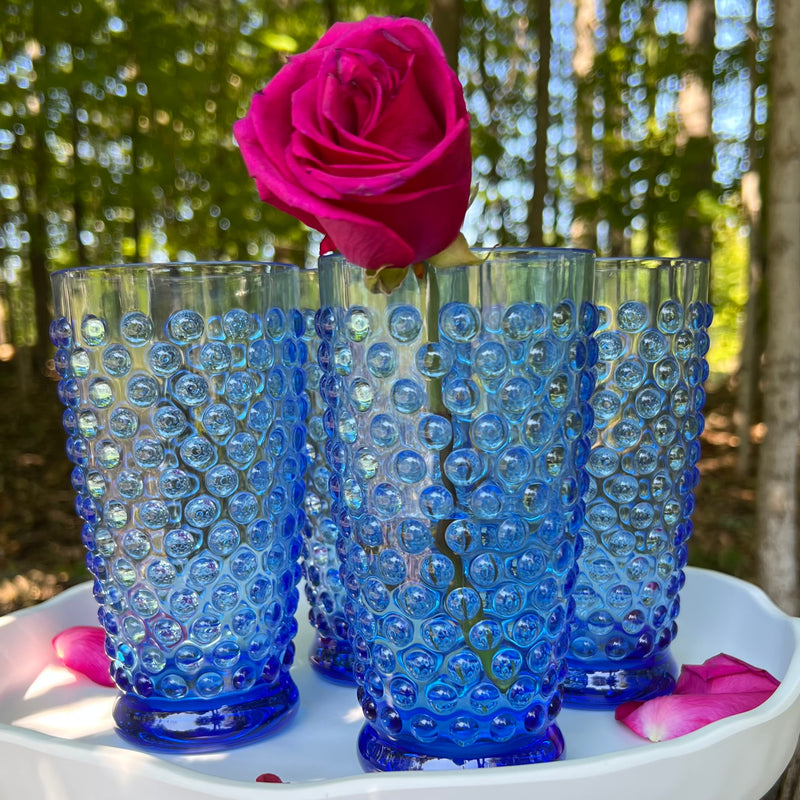 Outdoor Drinking Glasses in Blue Set of 4