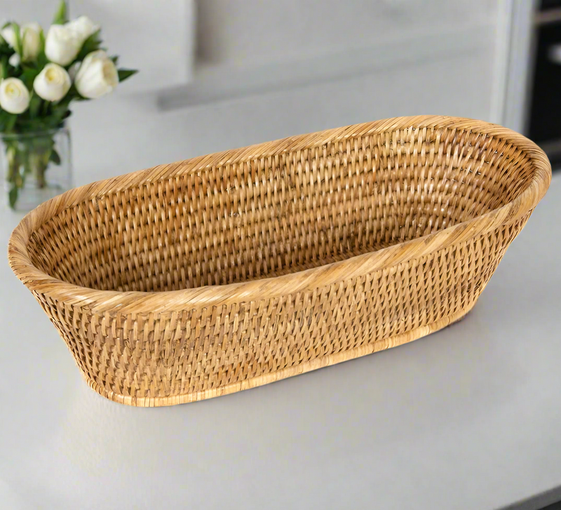 Rattan bread basket by artifacts 