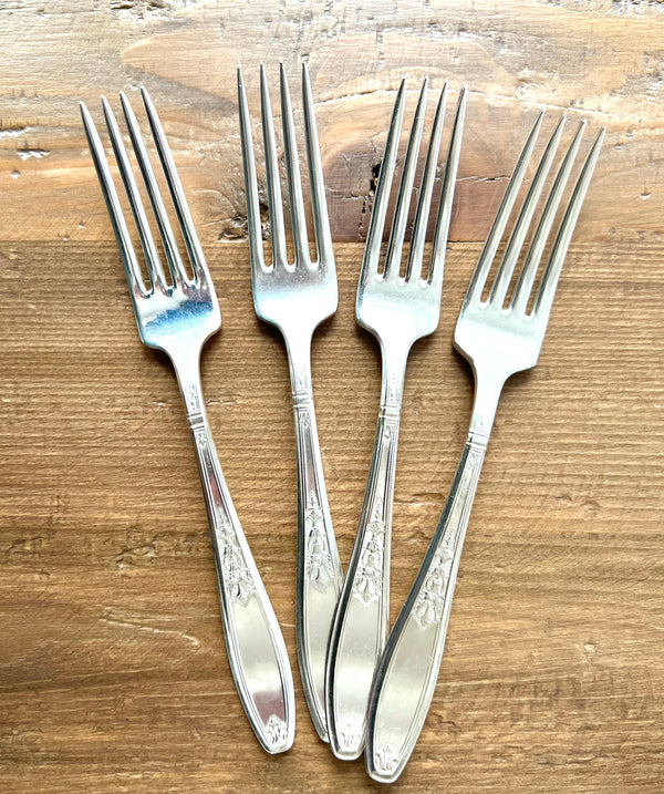 Vintage Silver Forks Set of 4