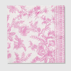 Coterie pink and white toile paper napkins