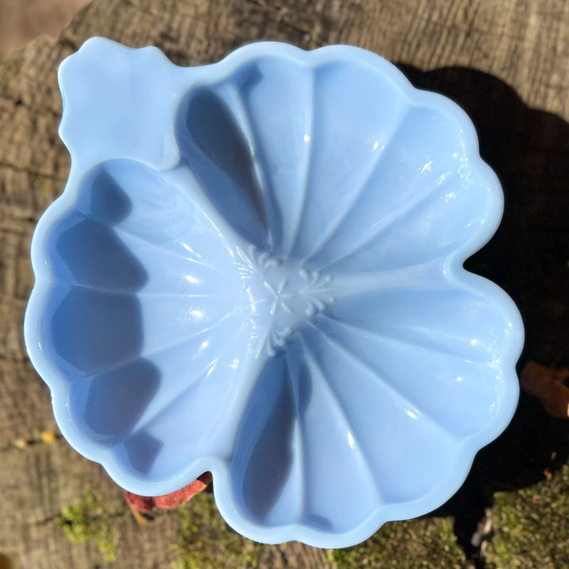 Vintage Blue Delphite Dish