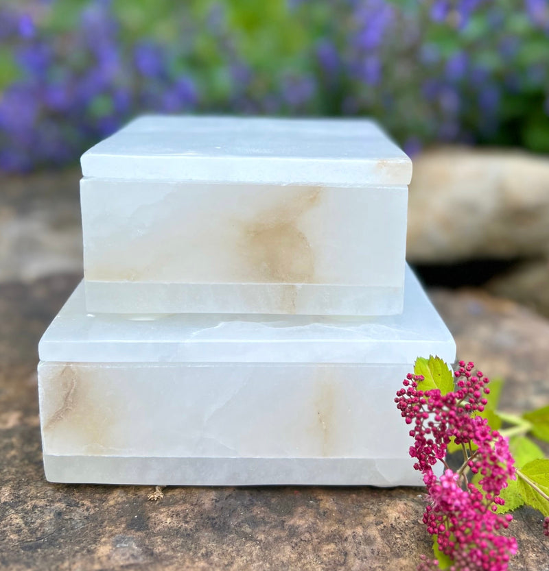 Alabaster Boxes Set of 2 – DOVECOTE