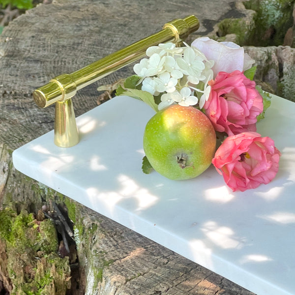 Marble Gold Handled Serving Board