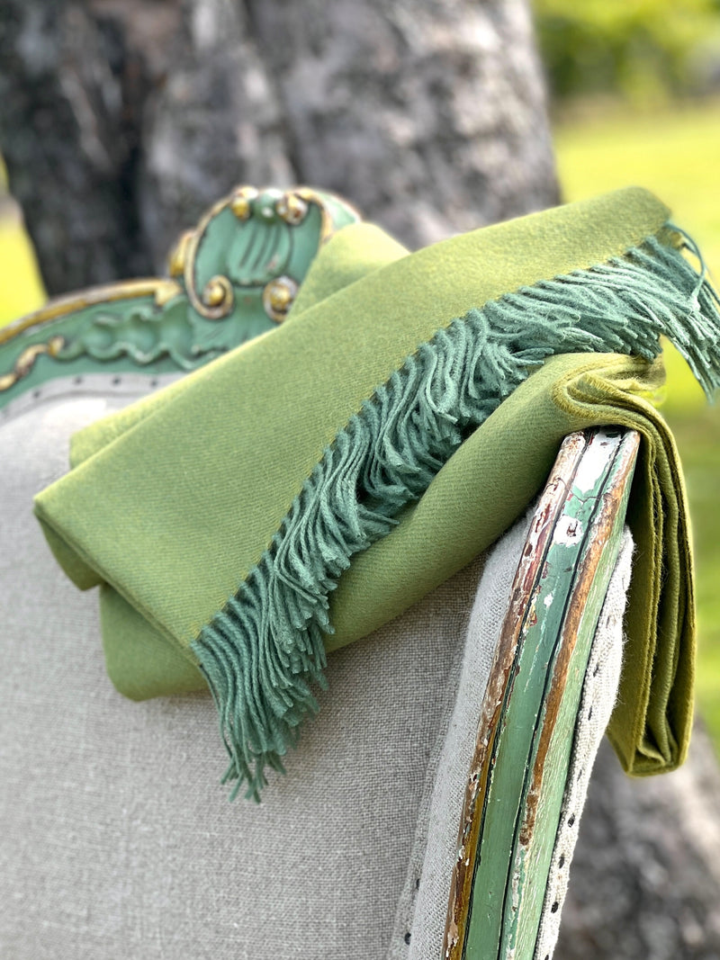 Baby Alpaca Throw in Green Tea by Shupaca