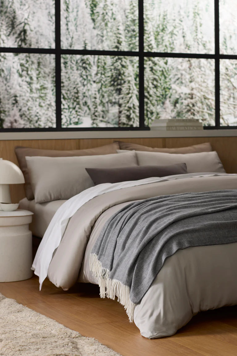 Bamboo Herringbone Throw Blanket available in multiple colors