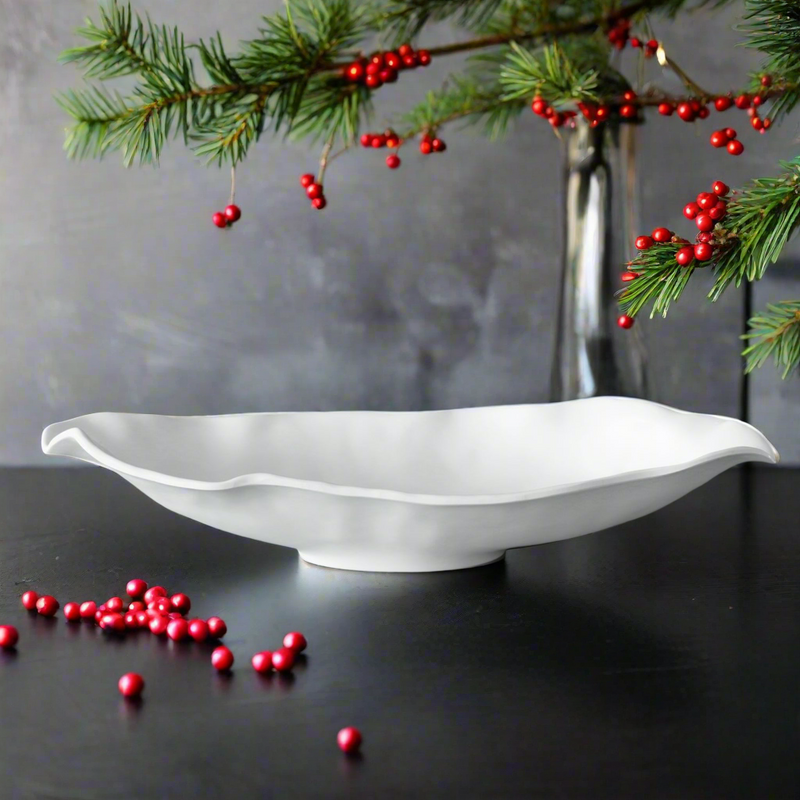 White melamine serving bowl by Beatriz Ball