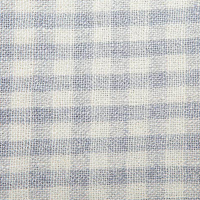 Gingham Linen Tea Towel in Blue Gray & Cinnamon by Caravan