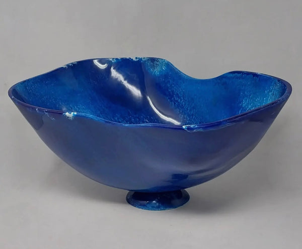 Blue resin bowl 