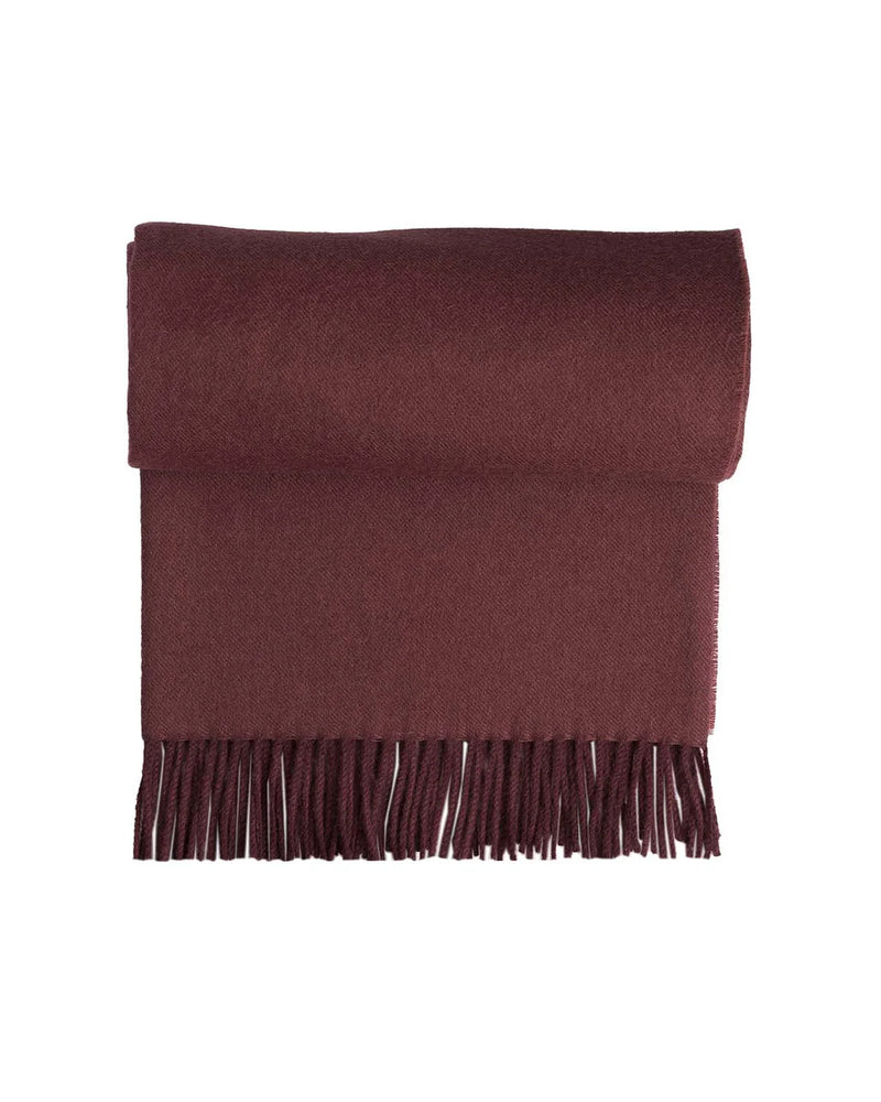 Baby Alpaca Throw in Merlot by Shupaca