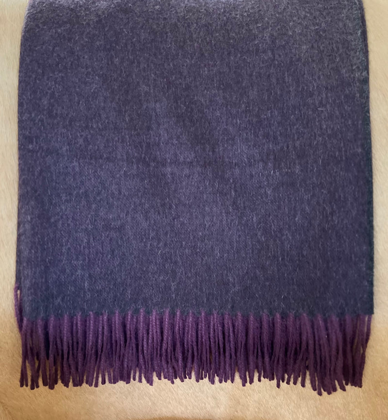 Baby Alpaca Throw in Elderberry by Shupaca