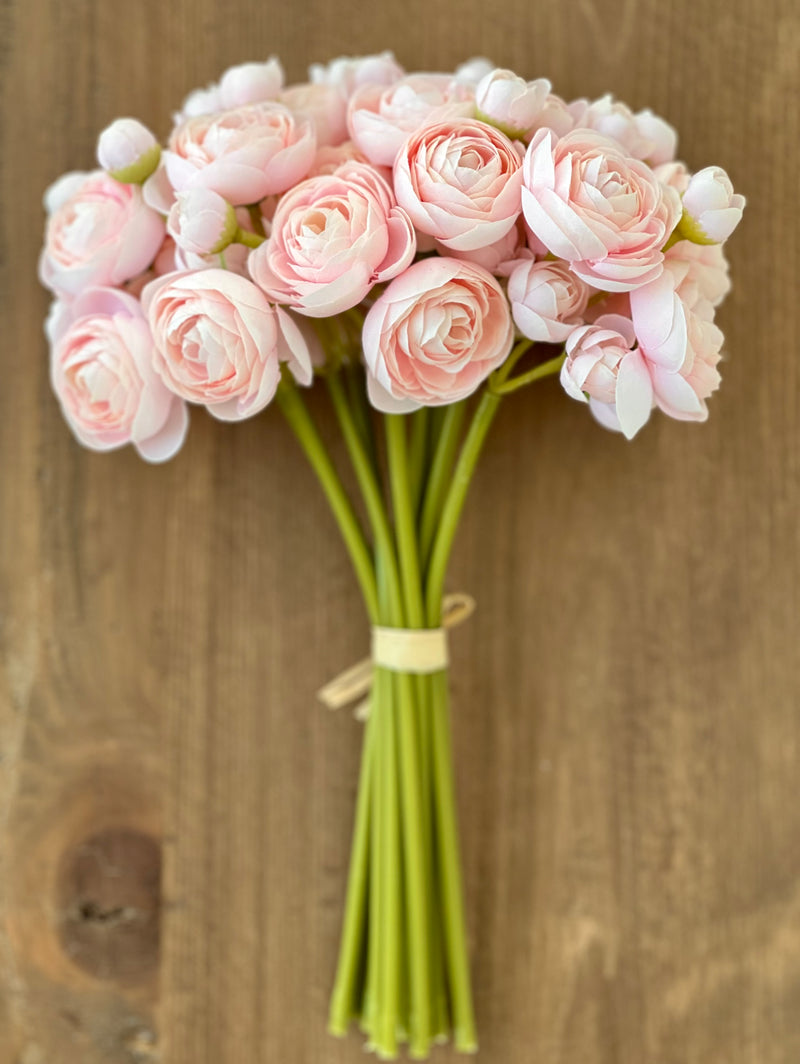 Faux Floral Roses Bundle in Ballet Pink