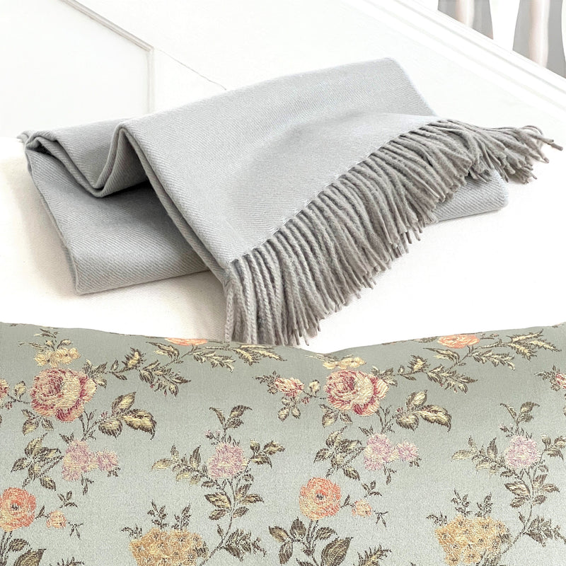 Baby Alpaca Throw in London Fog Gray