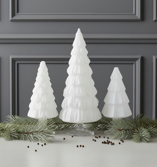 White glass hue trees 