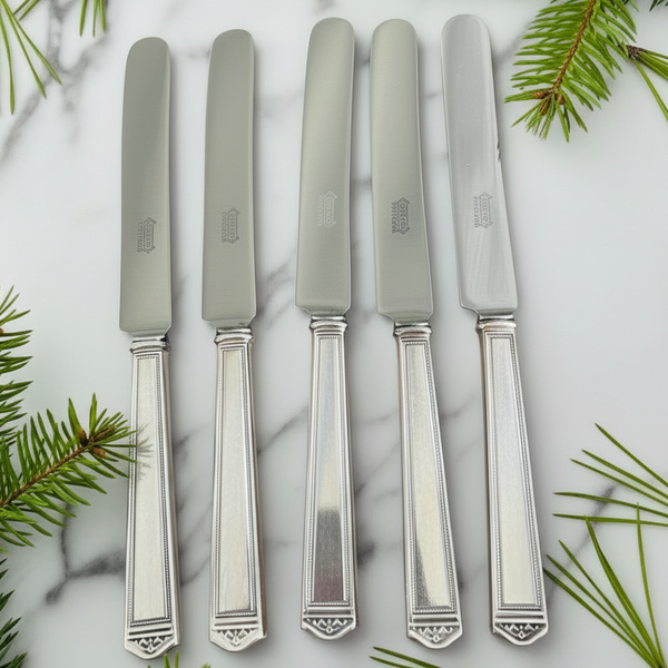 Vintage Silver Dinner Knives 5 piece set