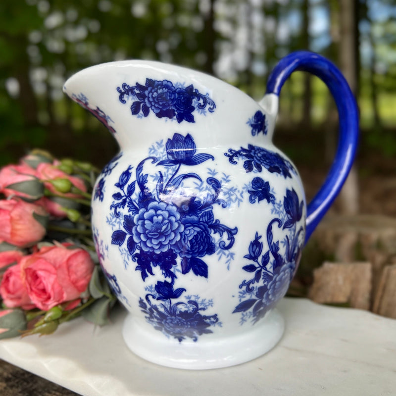 Vintage Blue & White Pitcher