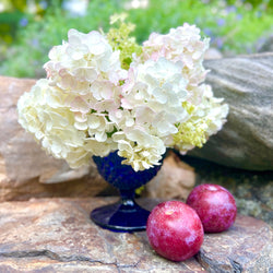 Vintage blue glass vase