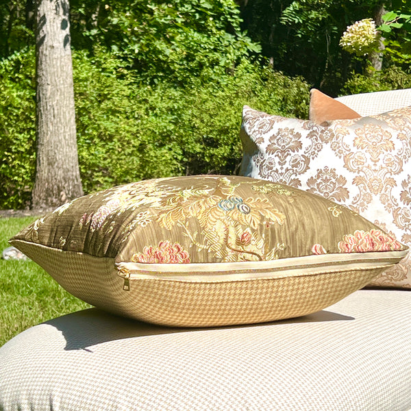 Brown Floral Pillow by Dovecote Home at a Steal!