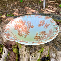 brown floral bowl by Tunstall England 