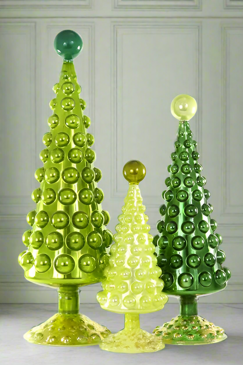 Midcentury modern hobnail trees