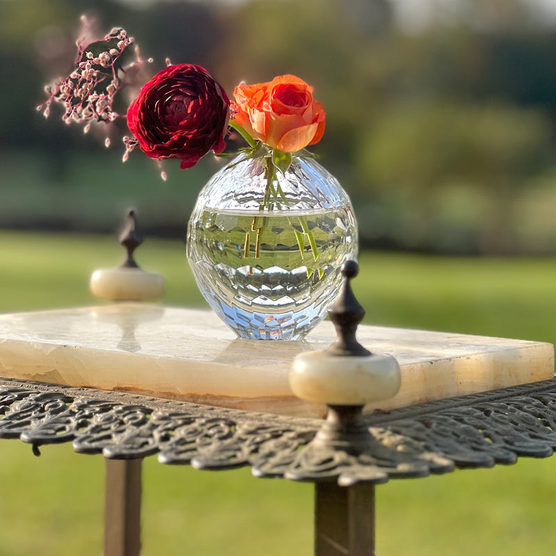 round faceted bud vase by Beatriz Ball
