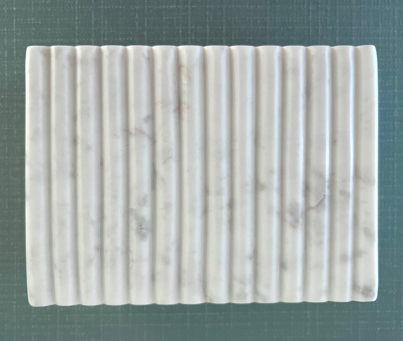 Marble Box with Fluted Edges