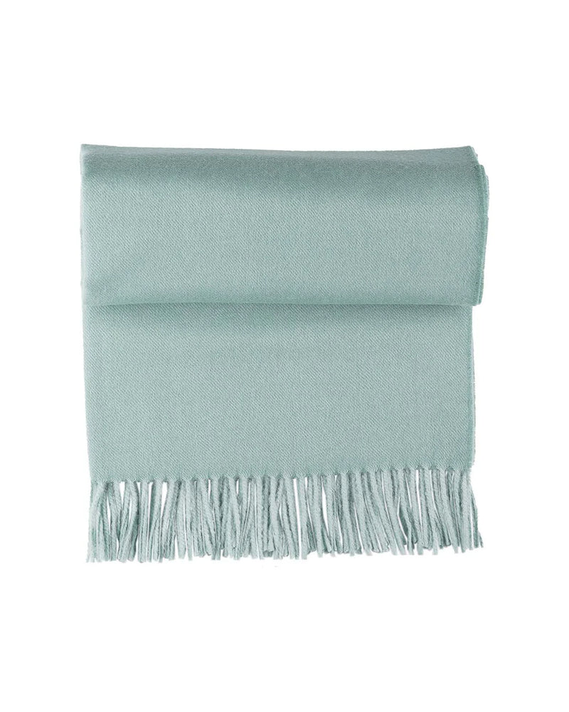 Baby Alpaca Throw in Aqua Blue by Shupaca