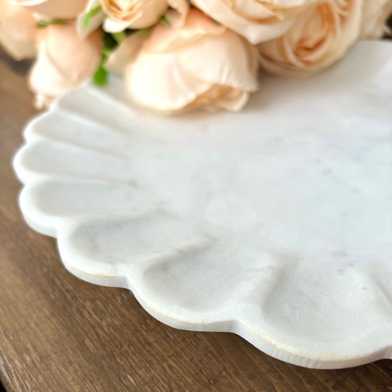 Marble Petal Platter