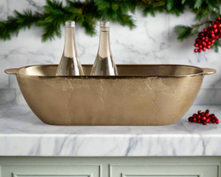 Beverage trough in brass 