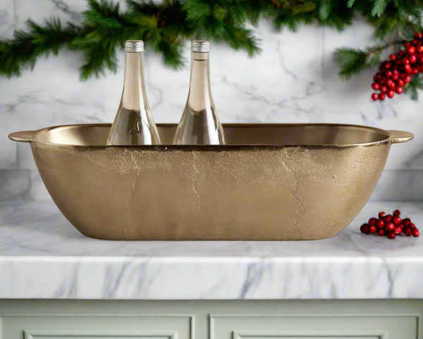 Beverage trough in brass