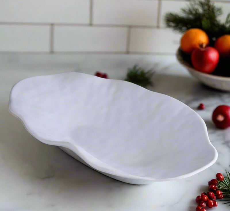 White melamine serving bowl by Beatriz Ball