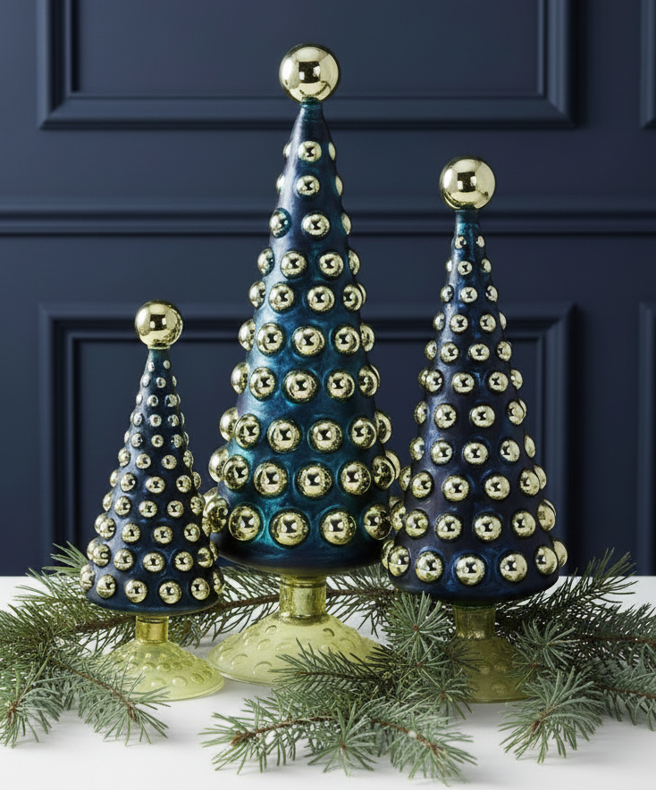 Hobnail glass trees