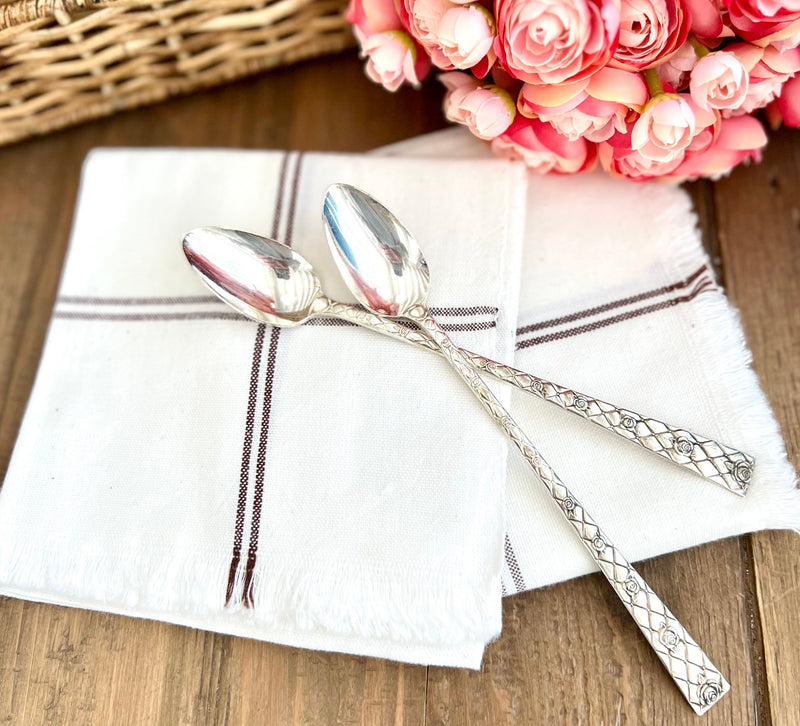 Brown stipe napkins cloth