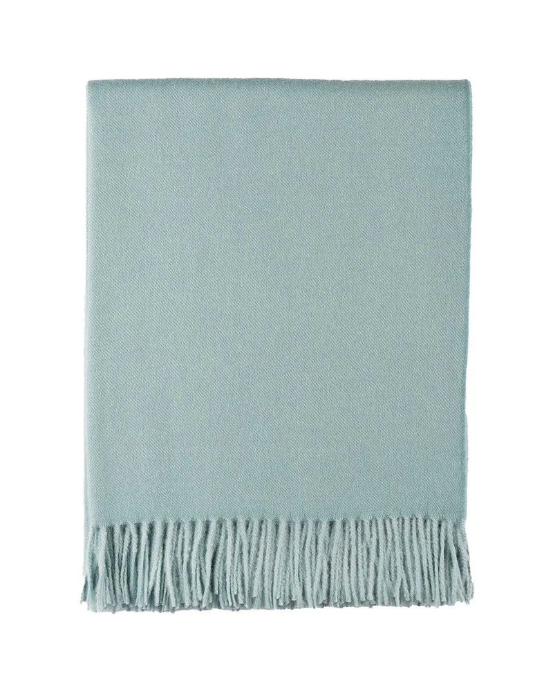 Baby Alpaca Throw in Aqua Blue by Shupaca