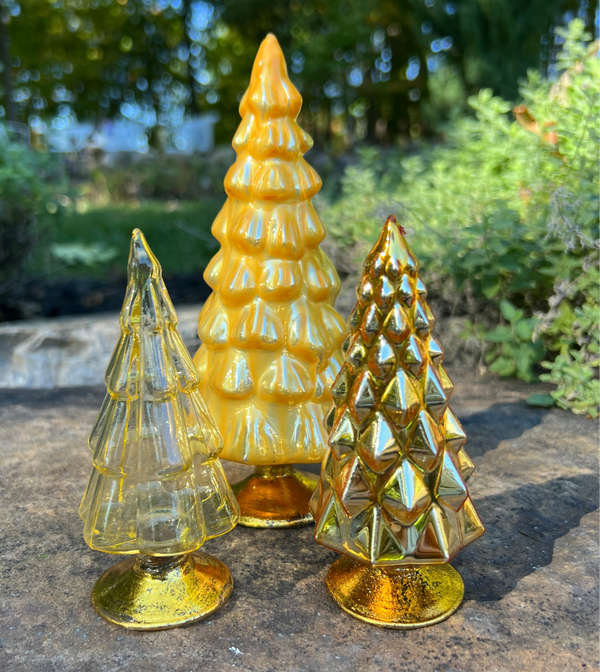 Hue Trees in Yellow Set of 3 Small