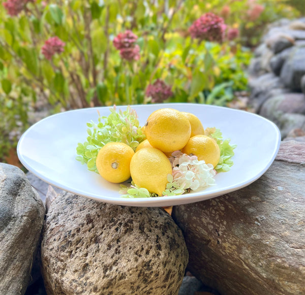 White melamine serving bowl 