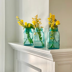 Vintage mason jars with zinc lids 