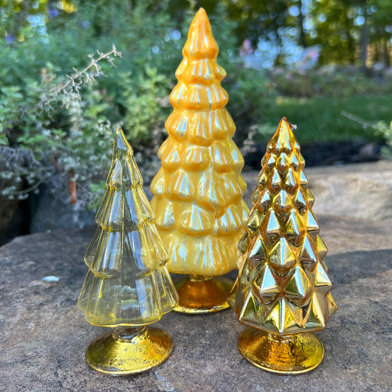 Hue Trees in Yellow Set of 3 Small