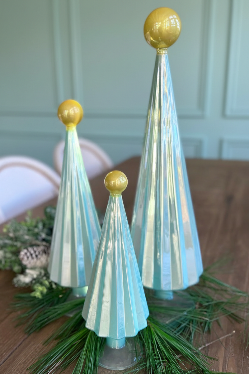 Pleated glass hue trees by Cody foster
