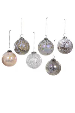 Speckled glass ornaments