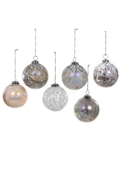 Speckled glass ornaments