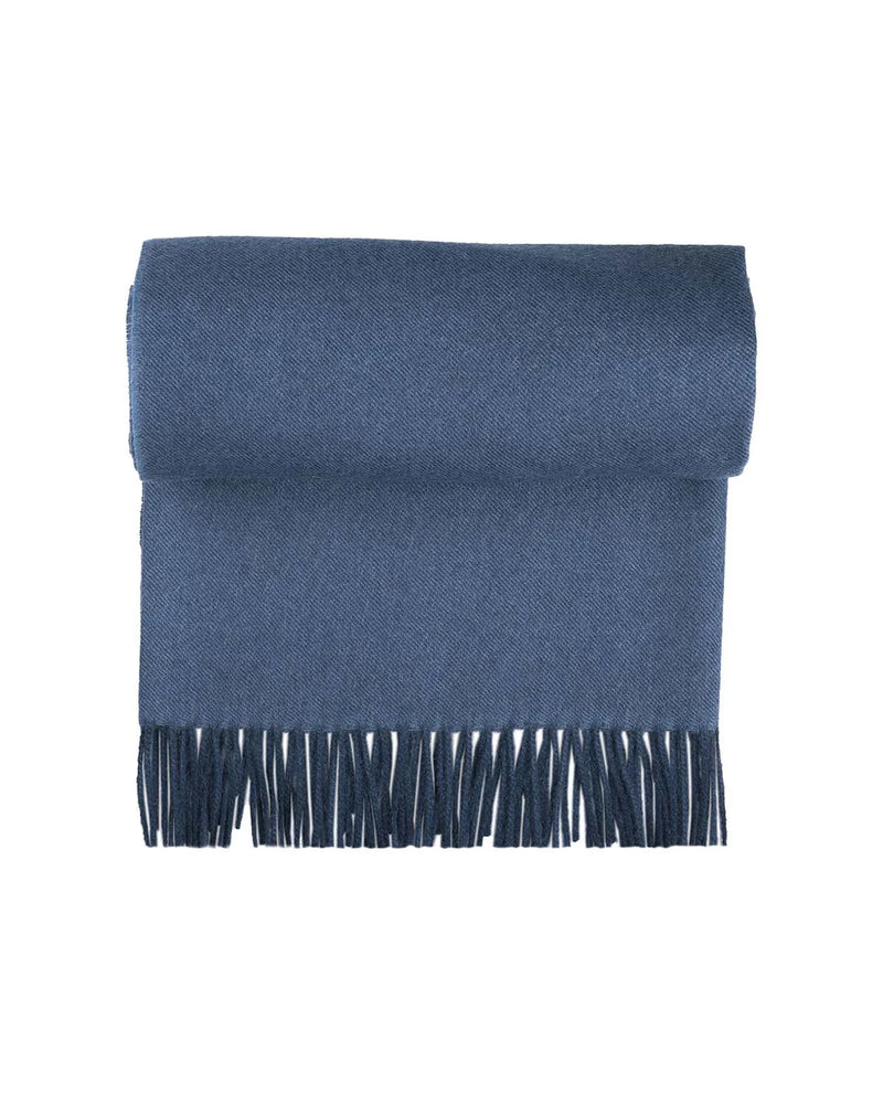 Baby Alpaca Throw in Blue Jean