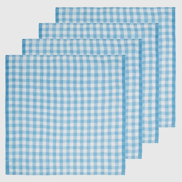 Linen napkins in gingham 