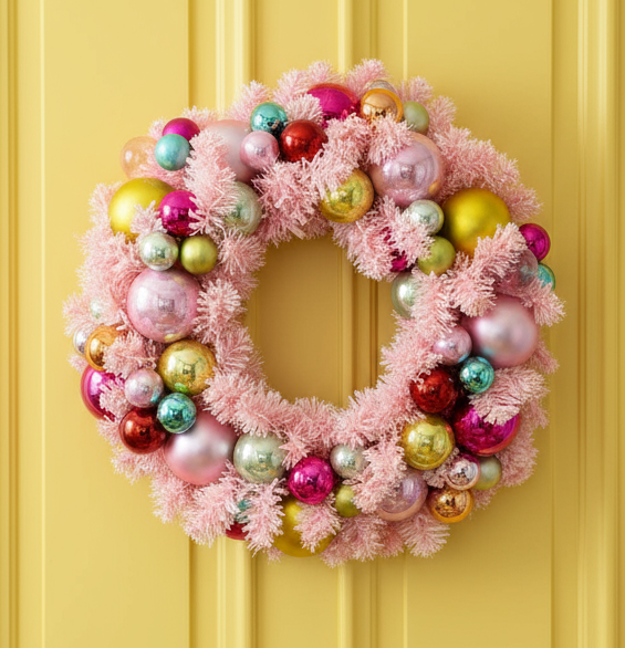 Cody foster pink ball wreath
