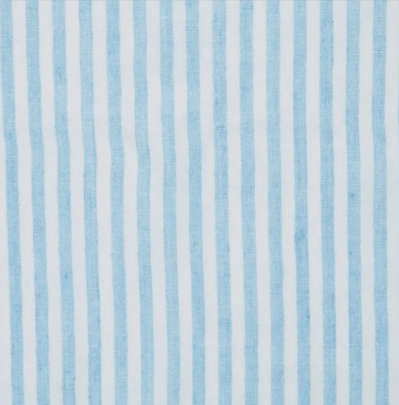 Belgian Linen Napkins in Sky Blue Stripe Set of 4 by Caravan
