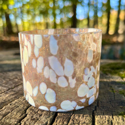 Speckled Gold glass votive holders 