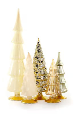 Glass Hue trees in Ivory 