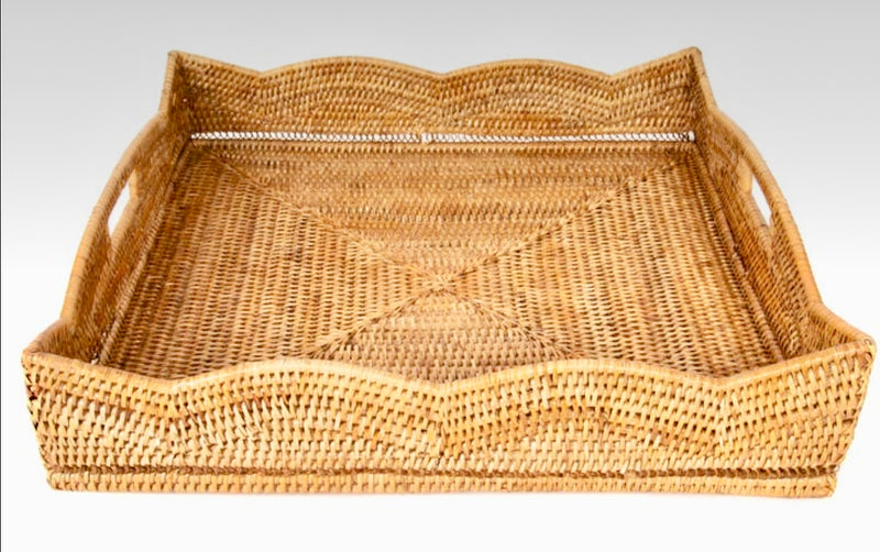 Rattan Square Tray by Artifacts
