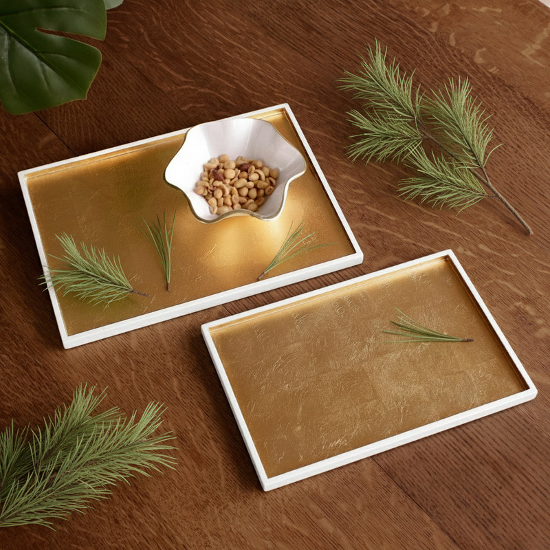 Gold lacquered trays 