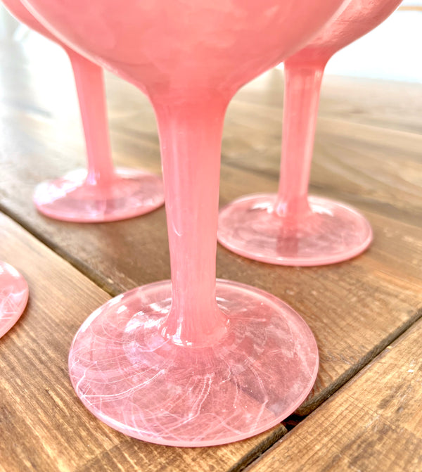 Outdoor Wine Glasses in Parisian Pink Set of 4