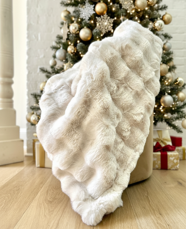 White fur Throw